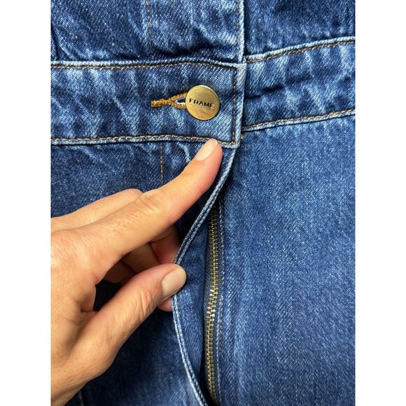 FRAME DENIM Trucker Style Denim Shirt Dress, Sz S - Picture 8 of 12